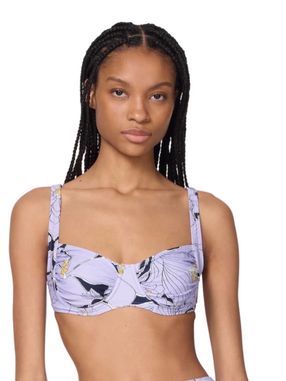 NWT kate spade new‎ york Shirred Underwire Bikini Top - Coastal Garden, XL I83